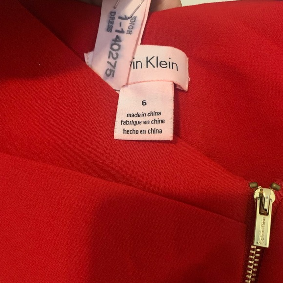 Red Calvin Klein cocktail dress - Picture 2 of 5